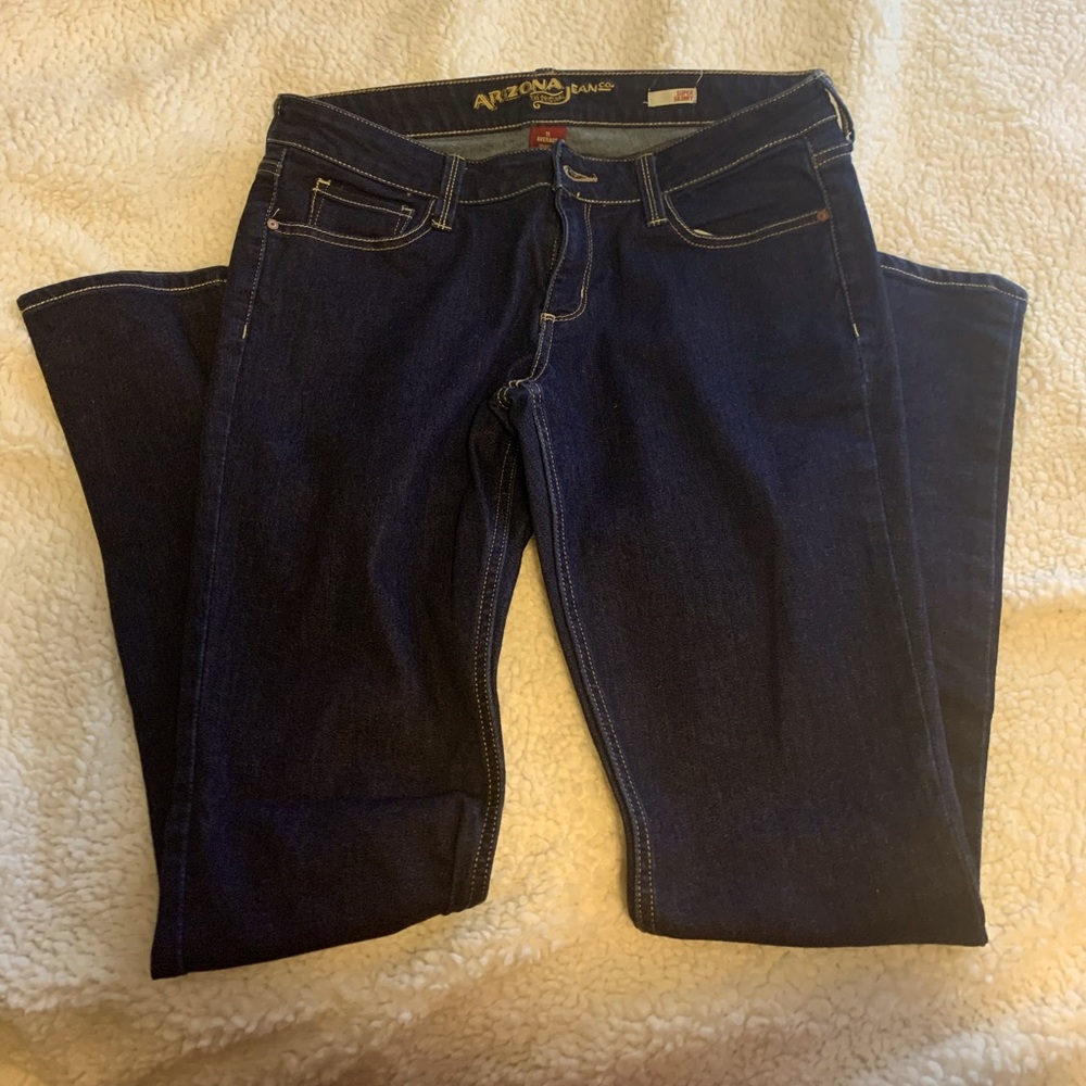 Arizona Dark Blue Super Skinny Stretch Jeans.  size 11 average